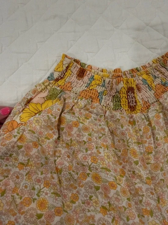 American Eagle Outfitters Yellow Floral Wide-Leg Palazzo Pants - Picture 4 of 5